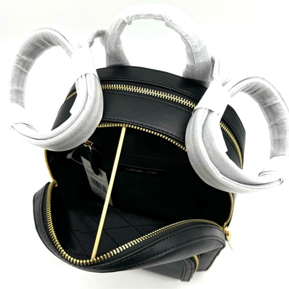 Michael Kors Medium Jaycee Backpack Black/Gold - Picture 8 of 12